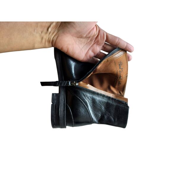 Franco Sarto Women's Black Mist Leather Zip Bootie Shoes Size 7 - Picture 8 of 10